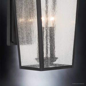 Urban Ambiance - Wall Sconce - UKC10024 Rustic Outdoor Wall Sconce, 21.5''H x 10''W x 9.5''Dep, Textured Black Finish, Norwyn Collection - 