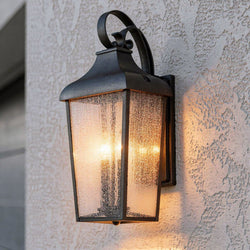 Urban Ambiance - Wall Sconce - UKC10025 Rustic Outdoor Wall Sconce, 21.5''H x 10''W x 9.5''Dep, Olde Bronze Finish, Norwyn Collection - 