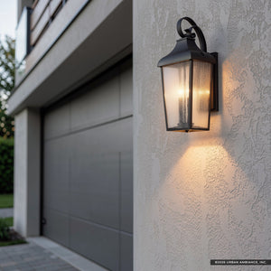 Urban Ambiance - Wall Sconce - UKC10025 Rustic Outdoor Wall Sconce, 21.5''H x 10''W x 9.5''Dep, Olde Bronze Finish, Norwyn Collection - 