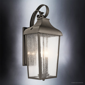 Urban Ambiance - Wall Sconce - UKC10025 Rustic Outdoor Wall Sconce, 21.5''H x 10''W x 9.5''Dep, Olde Bronze Finish, Norwyn Collection - 