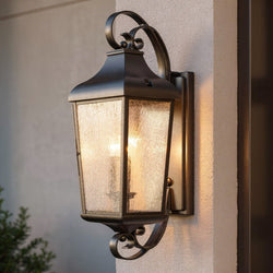 Urban Ambiance - Wall Sconce - UKC10027 Rustic Outdoor Wall Sconce, 31''H x 12''W x 11.25''Dep, Olde Bronze Finish, Norwyn Collection - 