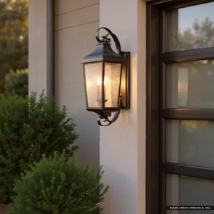 Urban Ambiance - Wall Sconce - UKC10027 Rustic Outdoor Wall Sconce, 31''H x 12''W x 11.25''Dep, Olde Bronze Finish, Norwyn Collection - 