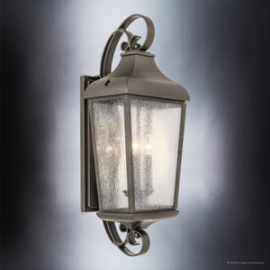 Urban Ambiance - Wall Sconce - UKC10027 Rustic Outdoor Wall Sconce, 31''H x 12''W x 11.25''Dep, Olde Bronze Finish, Norwyn Collection - 