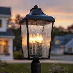 Urban Ambiance - Post Light - UKC10029 Rustic Outdoor Post Light, 21.75''H x 10''W x 10''Dep, Olde Bronze Finish, Norwyn Collection - 