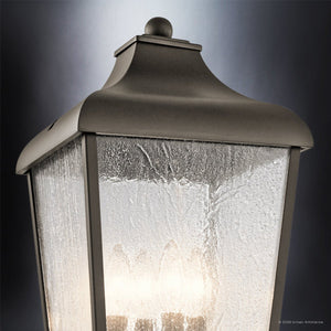Urban Ambiance - Post Light - UKC10029 Rustic Outdoor Post Light, 21.75''H x 10''W x 10''Dep, Olde Bronze Finish, Norwyn Collection - 