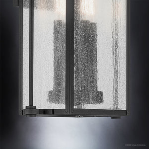 Urban Ambiance - Wall Sconce - UKC10044 Craftsman Outdoor Wall Sconce, 28.75''H x 12.5''W x 9.25''Dep, Textured Black Finish, Halbrook Collection - 