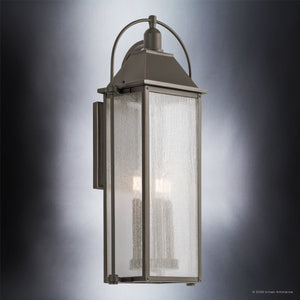 Urban Ambiance - Wall Sconce - UKC10045 Craftsman Outdoor Wall Sconce, 28.75''H x 12.5''W x 9.25''Dep, Olde Bronze Finish, Halbrook Collection - 