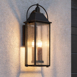 Urban Ambiance - Wall Sconce - UKC10045 Craftsman Outdoor Wall Sconce, 28.75''H x 12.5''W x 9.25''Dep, Olde Bronze Finish, Halbrook Collection - 