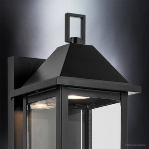 Urban Ambiance - Wall Sconce - UKC10051 Farmhouse Outdoor Wall Sconce, 14''H x 5.75''W x 7''Dep, Black Finish, Colwyn Collection - 