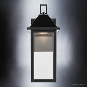 Urban Ambiance - Wall Sconce - UKC10051 Farmhouse Outdoor Wall Sconce, 14''H x 5.75''W x 7''Dep, Black Finish, Colwyn Collection - 