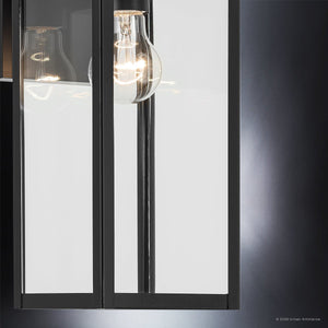 Urban Ambiance - Wall Sconce - UKC10054 Farmhouse Outdoor Wall Sconce, 16.75''H x 6.75''W x 8.25''Dep, Black Finish, Colwyn Collection - 