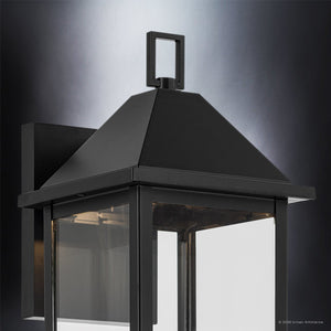 Urban Ambiance - Wall Sconce - UKC10055 Farmhouse Outdoor Wall Sconce, 16.75''H x 6.75''W x 8.25''Dep, Black Finish, Colwyn Collection - 