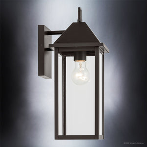 Urban Ambiance - Wall Sconce - UKC10056 Farmhouse Outdoor Wall Sconce, 16.75''H x 6.75''W x 8.25''Dep, Olde Bronze Finish, Colwyn Collection - 