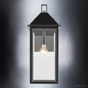 Urban Ambiance - Wall Sconce - UKC10058 Farmhouse Outdoor Wall Sconce, 22''H x 9''W x 10''Dep, Black Finish, Colwyn Collection - 