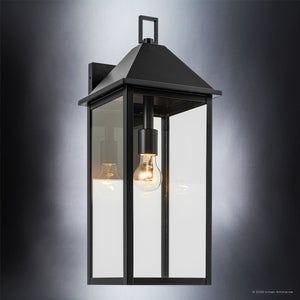 Urban Ambiance - Wall Sconce - UKC10058 Farmhouse Outdoor Wall Sconce, 22''H x 9''W x 10''Dep, Black Finish, Colwyn Collection - 