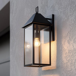 Urban Ambiance - Wall Sconce - UKC10058 Farmhouse Outdoor Wall Sconce, 22''H x 9''W x 10''Dep, Black Finish, Colwyn Collection - 