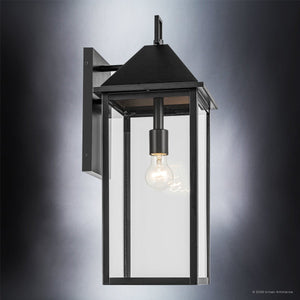 Urban Ambiance - Wall Sconce - UKC10058 Farmhouse Outdoor Wall Sconce, 22''H x 9''W x 10''Dep, Black Finish, Colwyn Collection - 