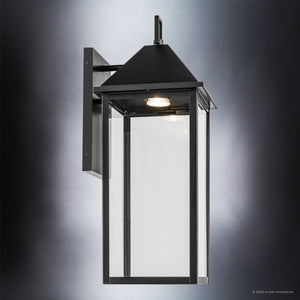 Urban Ambiance - Wall Sconce - UKC10059 Farmhouse Outdoor Wall Sconce, 22''H x 9''W x 10''Dep, Black Finish, Colwyn Collection - 