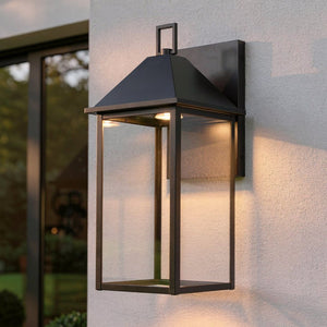 Urban Ambiance - Wall Sconce - UKC10059 Farmhouse Outdoor Wall Sconce, 22''H x 9''W x 10''Dep, Black Finish, Colwyn Collection - 