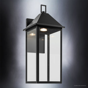 Urban Ambiance - Wall Sconce - UKC10059 Farmhouse Outdoor Wall Sconce, 22''H x 9''W x 10''Dep, Black Finish, Colwyn Collection - 