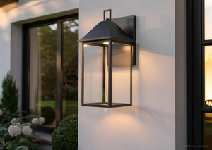 Urban Ambiance - Wall Sconce - UKC10059 Farmhouse Outdoor Wall Sconce, 22''H x 9''W x 10''Dep, Black Finish, Colwyn Collection - 