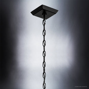 Urban Ambiance - Pendant - UKC10062 Farmhouse Outdoor Pendant, 22''H x 9''W x 9''Dep, Black Finish, Colwyn Collection - 