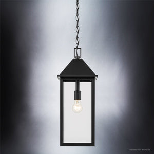 Urban Ambiance - Pendant - UKC10062 Farmhouse Outdoor Pendant, 22''H x 9''W x 9''Dep, Black Finish, Colwyn Collection - 