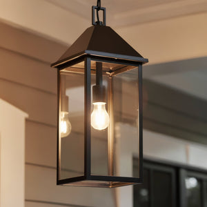 Urban Ambiance - Pendant - UKC10063 Farmhouse Outdoor Pendant, 22''H x 9''W x 9''Dep, Olde Bronze Finish, Colwyn Collection - 