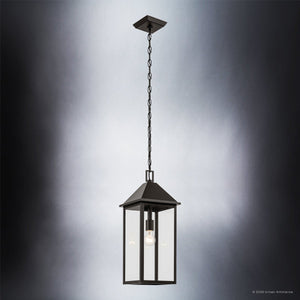 Urban Ambiance - Pendant - UKC10063 Farmhouse Outdoor Pendant, 22''H x 9''W x 9''Dep, Olde Bronze Finish, Colwyn Collection - 