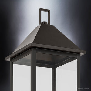 Urban Ambiance - Post Light - UKC10066 Farmhouse Outdoor Post Light, 25''H x 9''W x 9''Dep, Olde Bronze Finish, Colwyn Collection - 