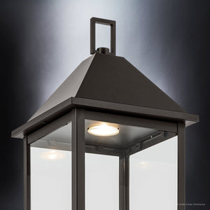 Urban Ambiance - Post Light - UKC10067 Farmhouse Outdoor Post Light, 25''H x 9''W x 9''Dep, Olde Bronze Finish, Colwyn Collection - 