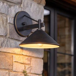 Urban Ambiance - Wall Sconce - UKC10071 Industrial Outdoor Wall Sconce, 7.5''H x 8''W x 9.25''Dep, Olde Bronze Finish, Fairmont Collection - 