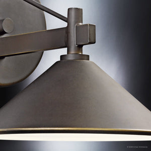 Urban Ambiance - Wall Sconce - UKC10071 Industrial Outdoor Wall Sconce, 7.5''H x 8''W x 9.25''Dep, Olde Bronze Finish, Fairmont Collection - 