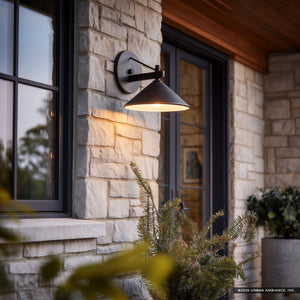Urban Ambiance - Wall Sconce - UKC10071 Industrial Outdoor Wall Sconce, 7.5''H x 8''W x 9.25''Dep, Olde Bronze Finish, Fairmont Collection - 
