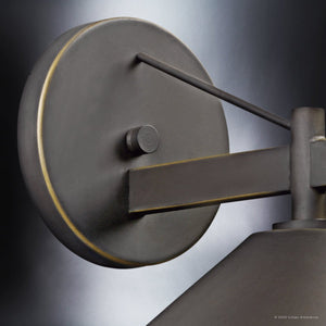 Urban Ambiance - Wall Sconce - UKC10073 Industrial Outdoor Wall Sconce, 9.25''H x 10''W x 11.25''Dep, Olde Bronze Finish, Fairmont Collection - 