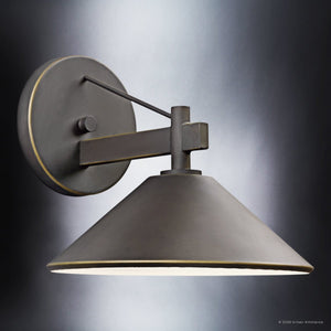 Urban Ambiance - Wall Sconce - UKC10073 Industrial Outdoor Wall Sconce, 9.25''H x 10''W x 11.25''Dep, Olde Bronze Finish, Fairmont Collection - 