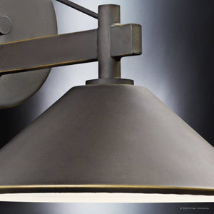 Urban Ambiance - Wall Sconce - UKC10073 Industrial Outdoor Wall Sconce, 9.25''H x 10''W x 11.25''Dep, Olde Bronze Finish, Fairmont Collection - 