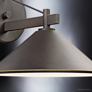 Urban Ambiance - Wall Sconce - UKC10075 Industrial Outdoor Wall Sconce, 10''H x 12''W x 13''Dep, Olde Bronze Finish, Fairmont Collection - 