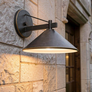 Urban Ambiance - Wall Sconce - UKC10075 Industrial Outdoor Wall Sconce, 10''H x 12''W x 13''Dep, Olde Bronze Finish, Fairmont Collection - 