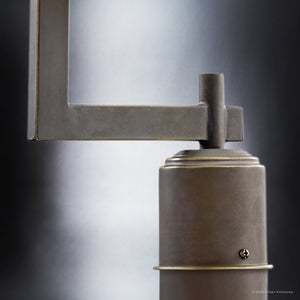 Urban Ambiance - Post Light - UKC10077 Industrial Outdoor Post Light, 16''H x 12''W x 12''Dep, Olde Bronze Finish, Fairmont Collection - 
