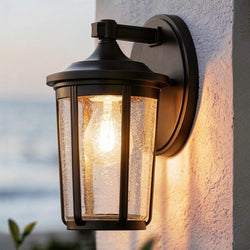 Urban Ambiance - Wall Sconce - UKC10080 Luxe Industrial Outdoor Wall Sconce, 11''H x 6''W x 7''Dep, Black Finish, Umberly Collection -