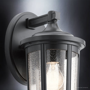 Urban Ambiance - Wall Sconce - UKC10082 Luxe Industrial Outdoor Wall Sconce, 14.5''H x 7.5''W x 8.75''Dep, Black Finish, Umberly Collection -