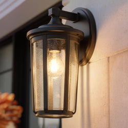 Urban Ambiance - Wall Sconce - UKC10082 Luxe Industrial Outdoor Wall Sconce, 14.5''H x 7.5''W x 8.75''Dep, Black Finish, Umberly Collection -