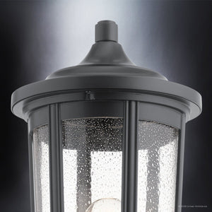 Urban Ambiance - Post Light - UKC10086 Luxe Industrial Outdoor Post Light, 19.25''H x 9''W x 9''Dep, Black Finish, Umberly Collection -