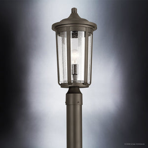 Urban Ambiance - Post Light - UKC10087 Luxe Industrial Outdoor Post Light, 19.25''H x 9''W x 9''Dep, Olde Bronze Finish, Umberly Collection -