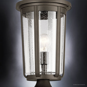 Urban Ambiance - Post Light - UKC10087 Luxe Industrial Outdoor Post Light, 19.25''H x 9''W x 9''Dep, Olde Bronze Finish, Umberly Collection -
