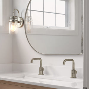 Urban Ambiance - Bath Light - UKC20000 Industrial Indoor Bath Light, 11.5''H x 5''W x 6.5''Dep, Brushed Nickel Finish, Velora Collection - 