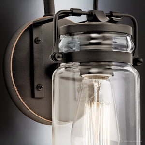 Urban Ambiance - Bath Light - UKC20001 Industrial Indoor Bath Light, 11.5''H x 5''W x 6.5''Dep, Olde Bronze Finish, Velora Collection - 