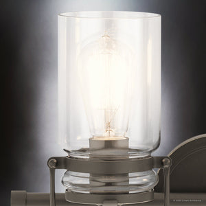 Urban Ambiance - Bath Light - UKC20003 Industrial Indoor Bath Light, 10''H x 15.75''W x 6.75''Dep, Olde Bronze Finish, Velora Collection - 