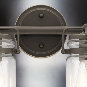 Urban Ambiance - Bath Light - UKC20007 Industrial Indoor Bath Light, 10.25''H x 32.5''W x 6.75''Dep, Olde Bronze Finish, Velora Collection - 